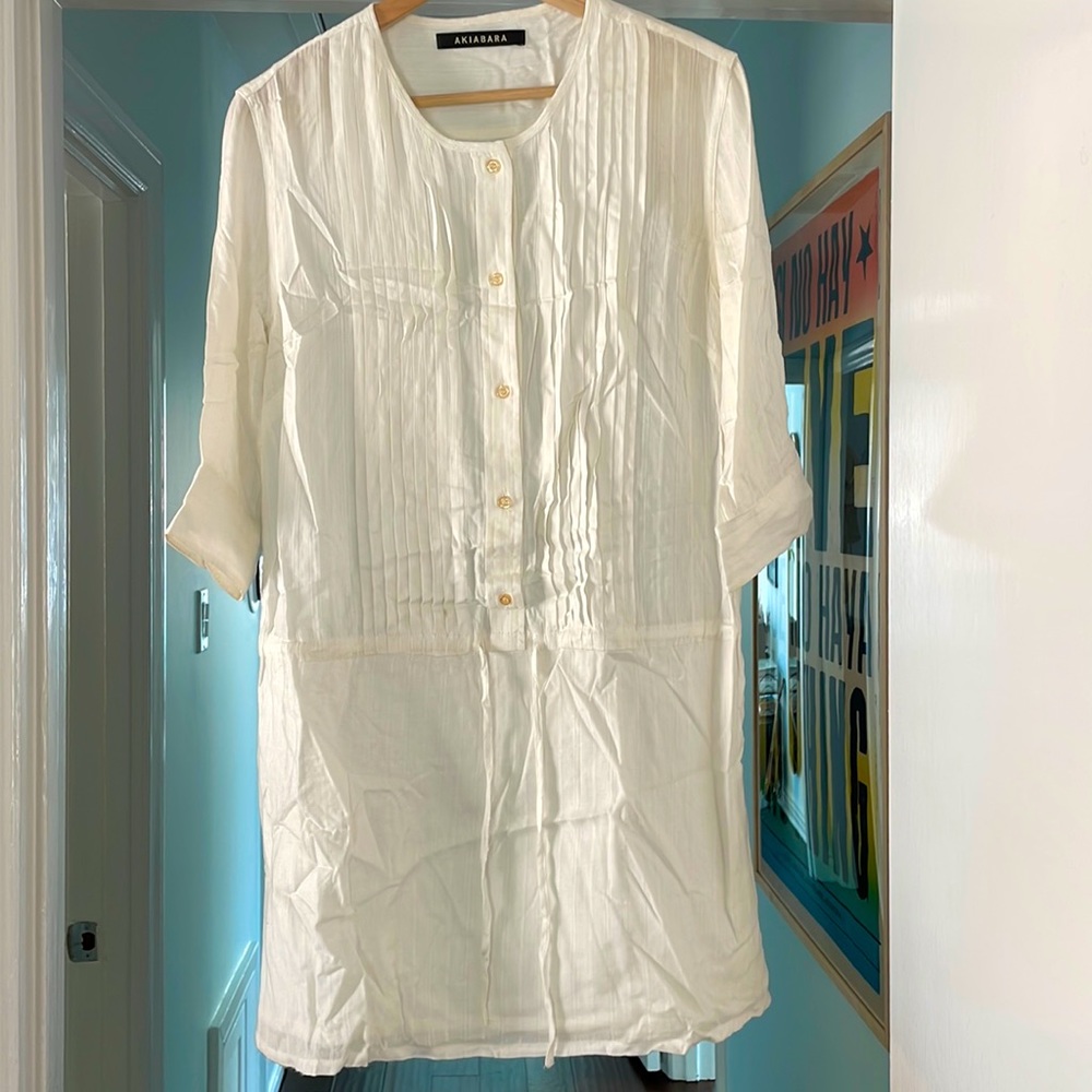 White dress/beach cover up.